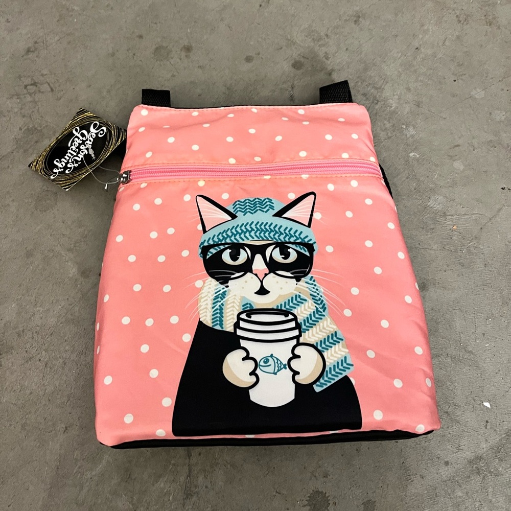Cute Pink Cat Crossbody Bag Kids Backpack Purse